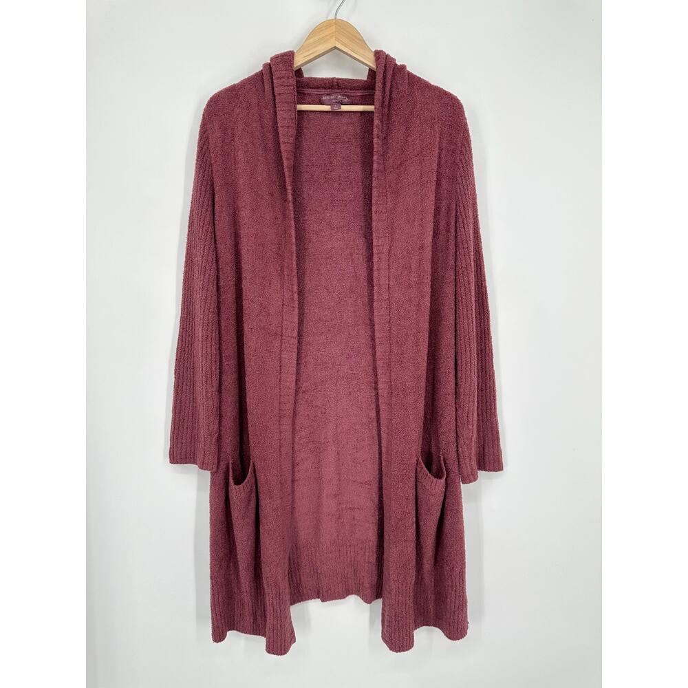 Barefoot Dreams CozyChic Lite Relaxed Hooded Cardi with Pockets Cardigan Sweater - Picture 4 of 12